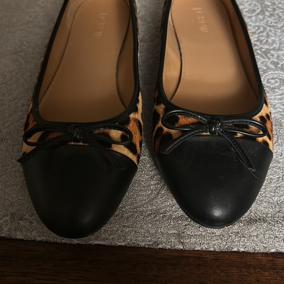 J crew flats leopard and black size 9 - Picture 3 of 4